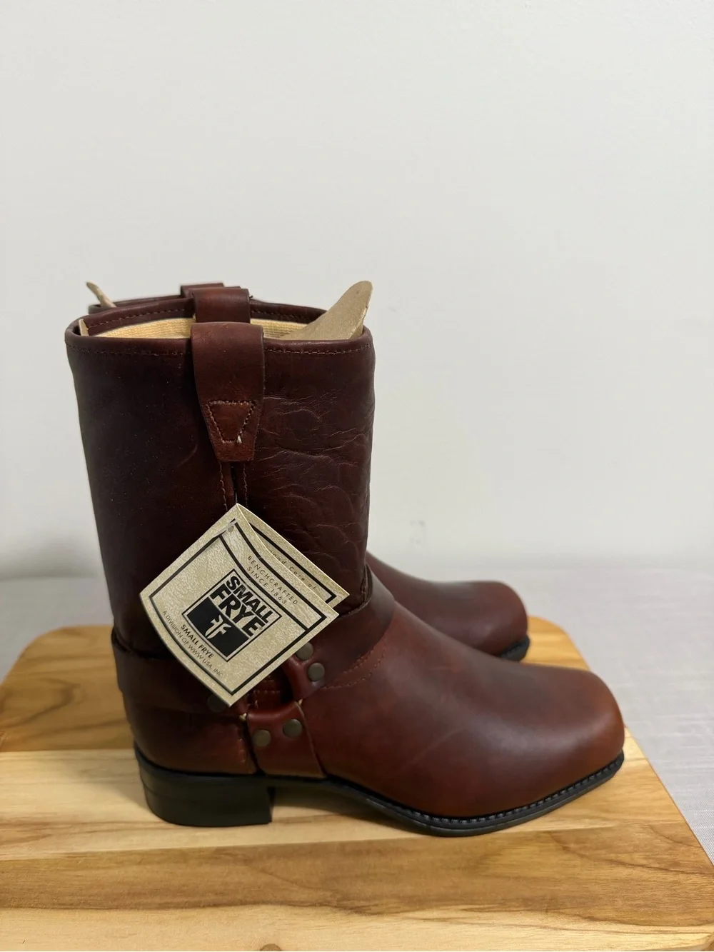 Frye NEW Youth Vintage Small Frye Pull On Harness Boots Size 3 #267062